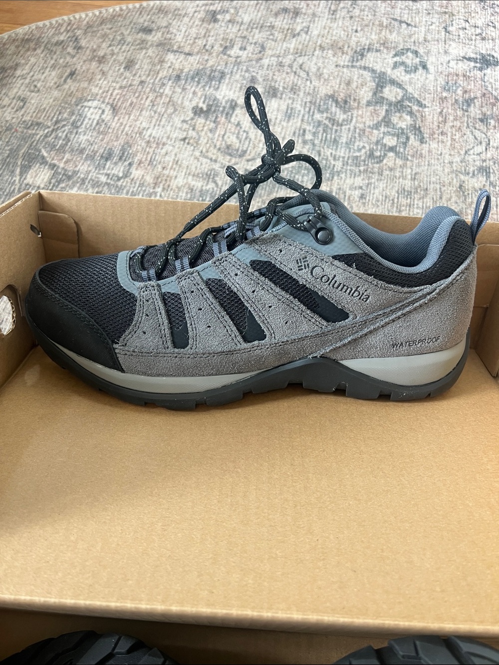 Columbia Grey and Black Men's Waterproof Athletic Hiking Shoe